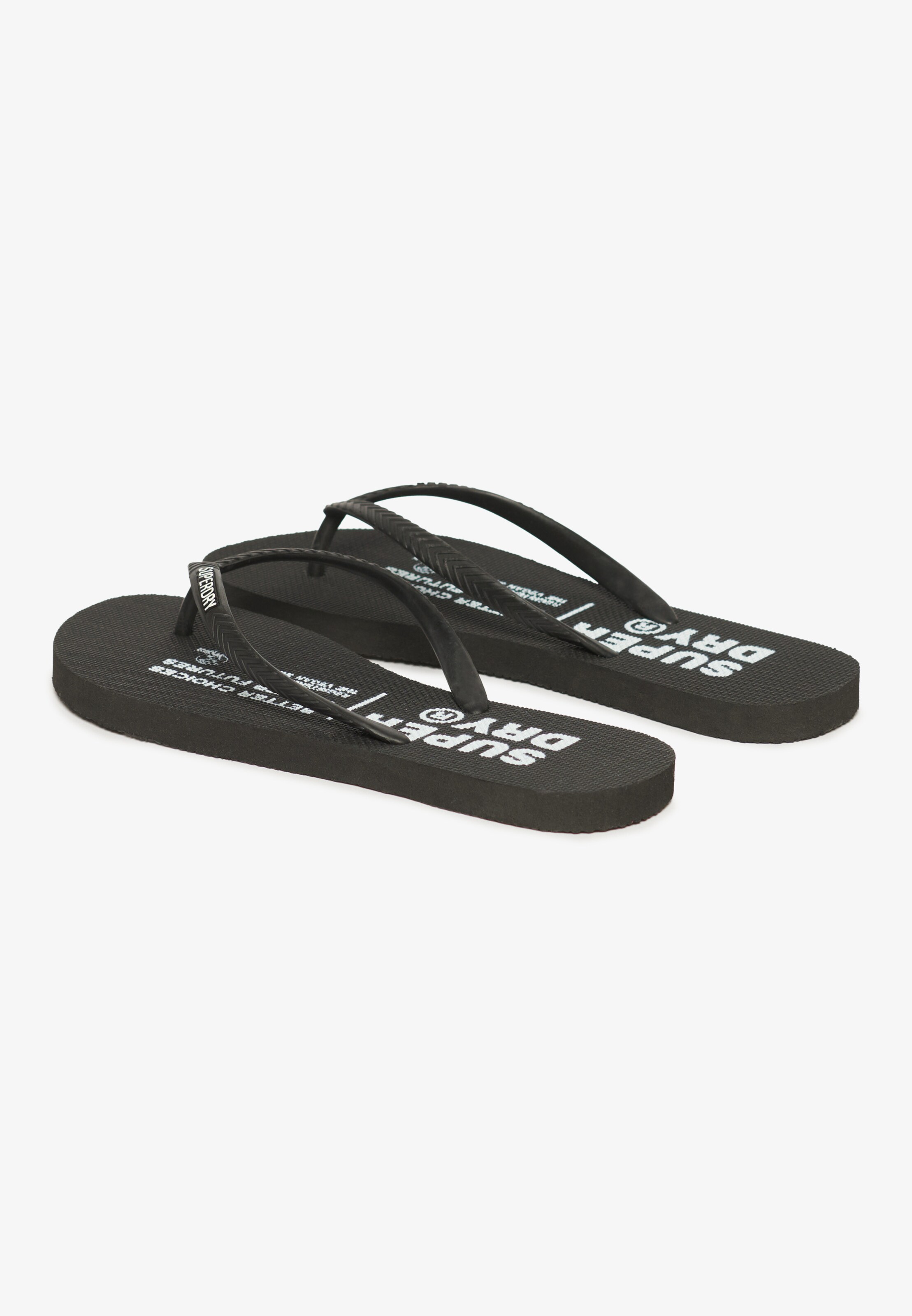 Superdry T-Bar Sandals in Black