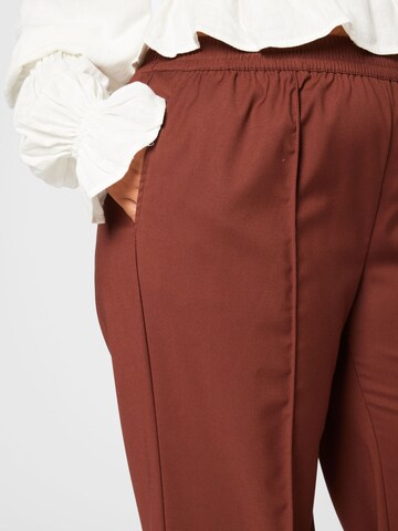 Wide Leg Pantalon à plis Cotton On Curve en marron