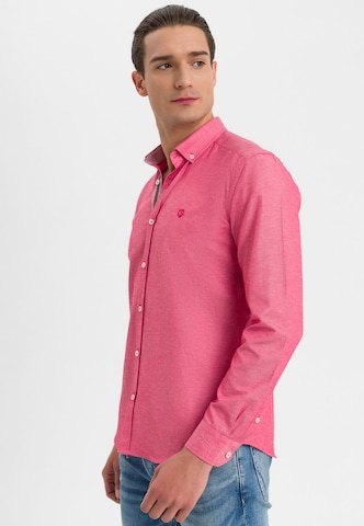 Jimmy Sanders Úzky strih Košeľa - ružová