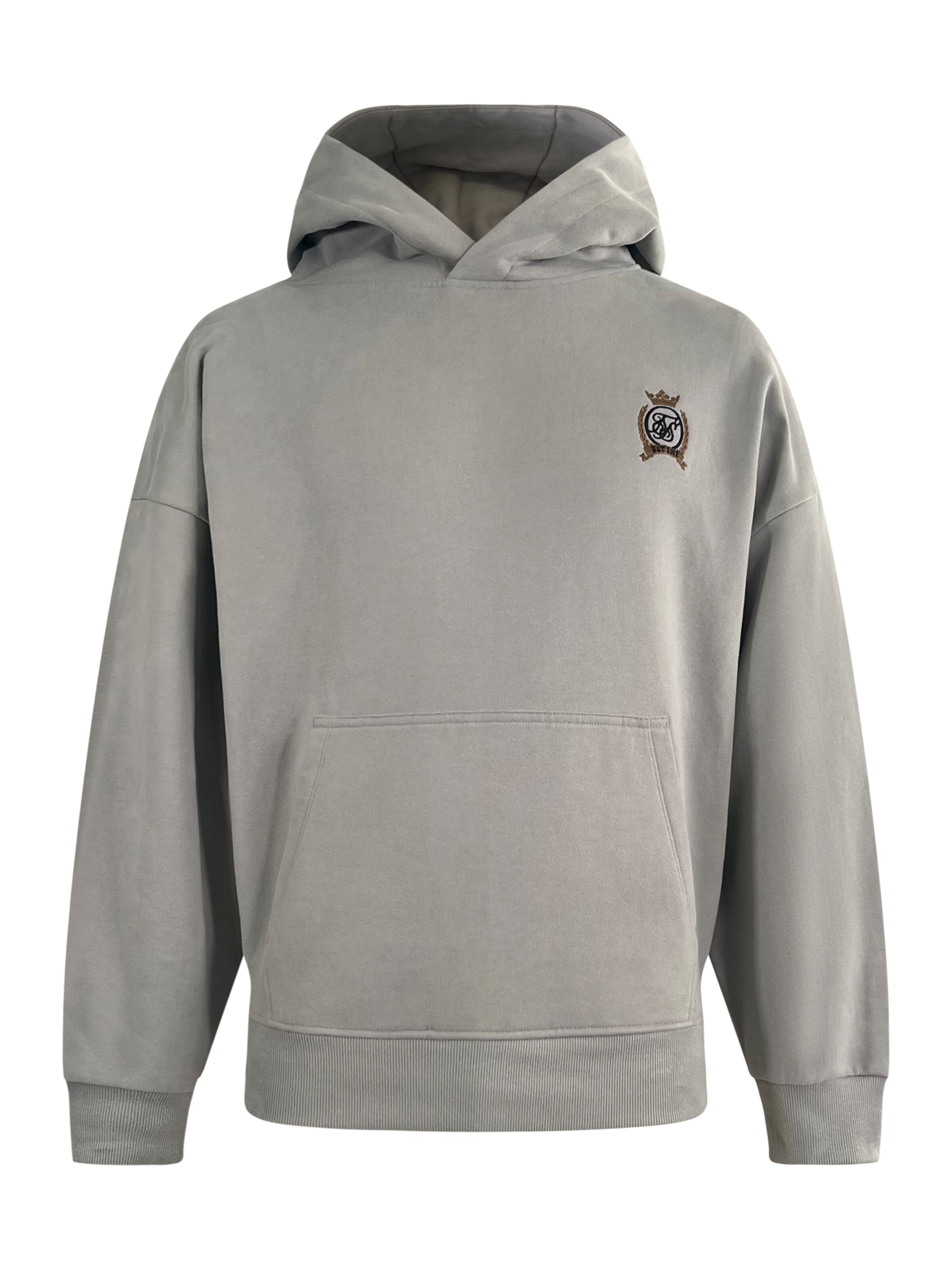 SikSilk Sweatshirt in Grijs: voorkant
