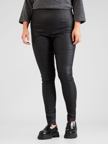 Skinny Pantalon 'IZABEL' ONLY Curve en noir : devant