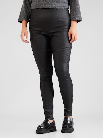 Skinny Pantalon 'IZABEL' ONLY Curve en noir : devant