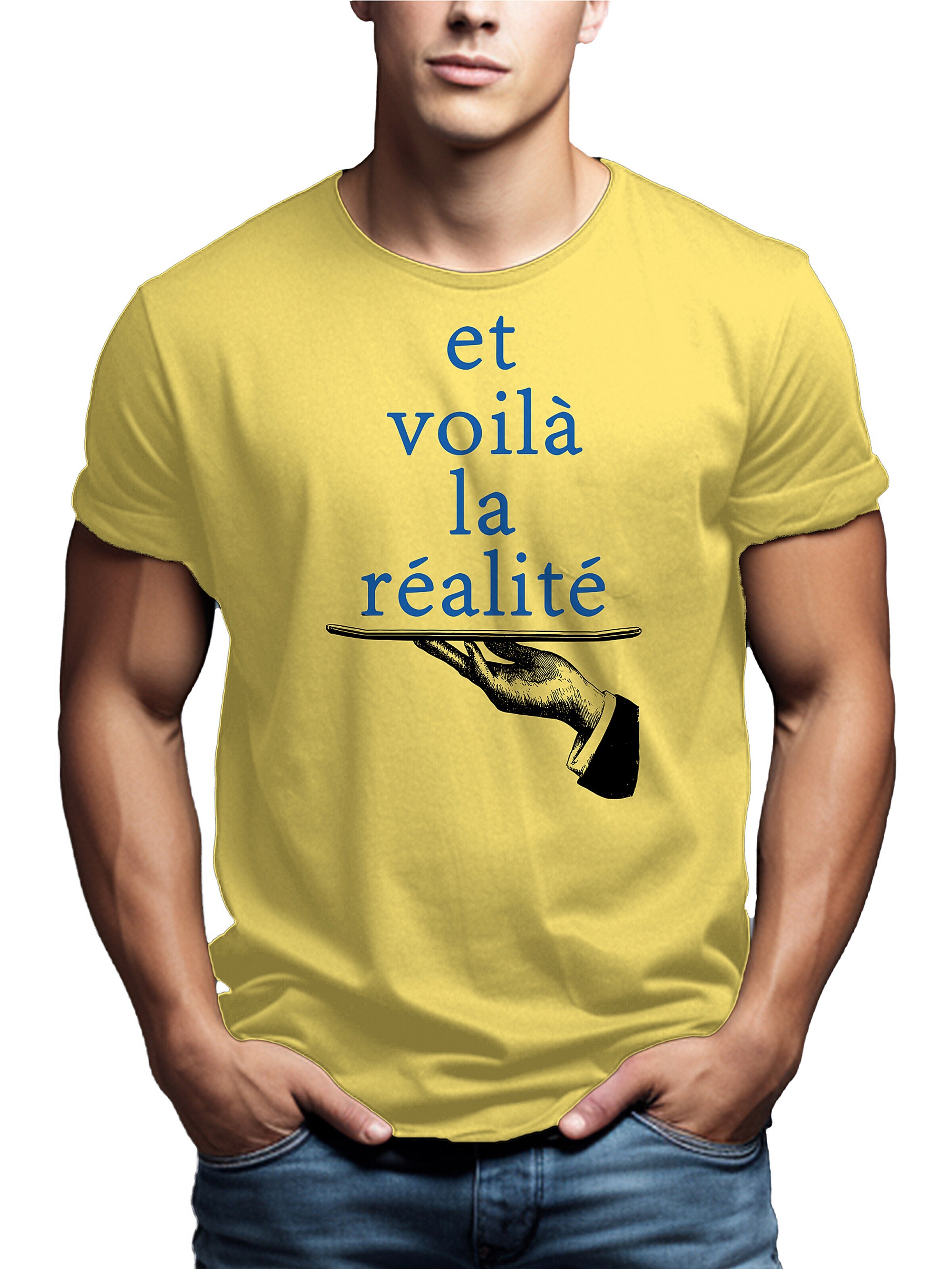 MAKAYA Shirt 'Et Voilà' in Yellow