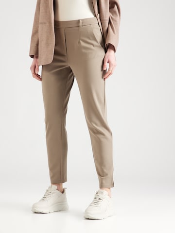 JDY Tapered Pleated Pants in Brown: front