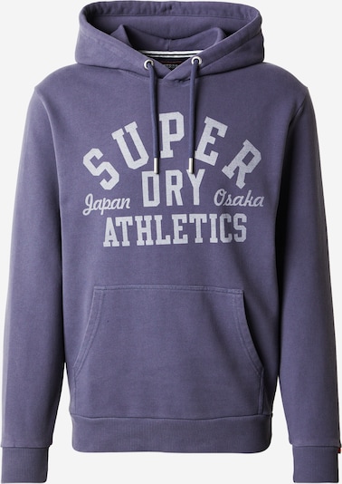 Superdry Sweater majica 'Athletic Essentials' u siva / ljubičasta, Pregled proizvoda