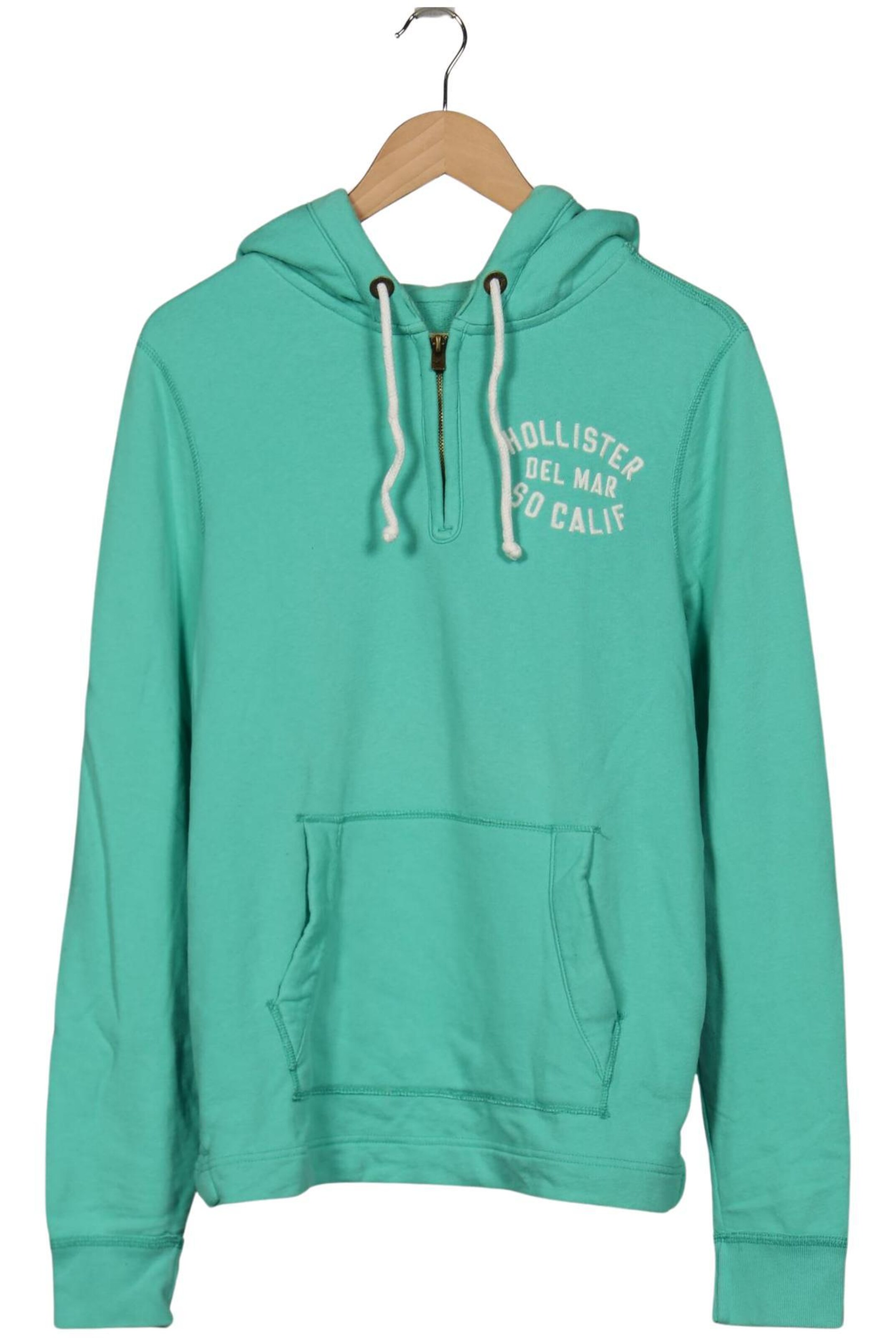 HOLLISTER Sweatshirt & Zip-Up Hoodie in M in Green: front