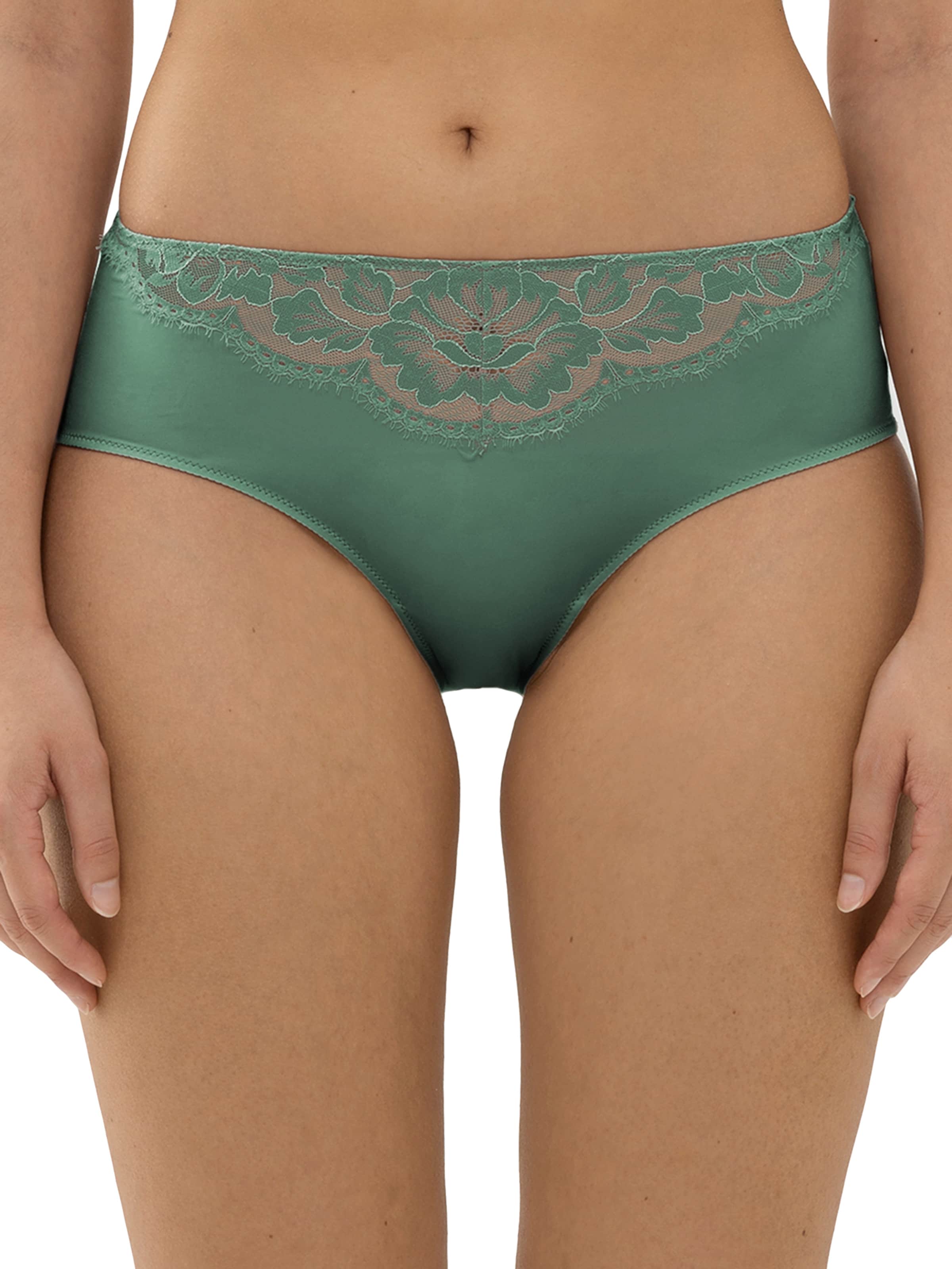 Mey Slip 'Amazing' in Grün: Vorderseite