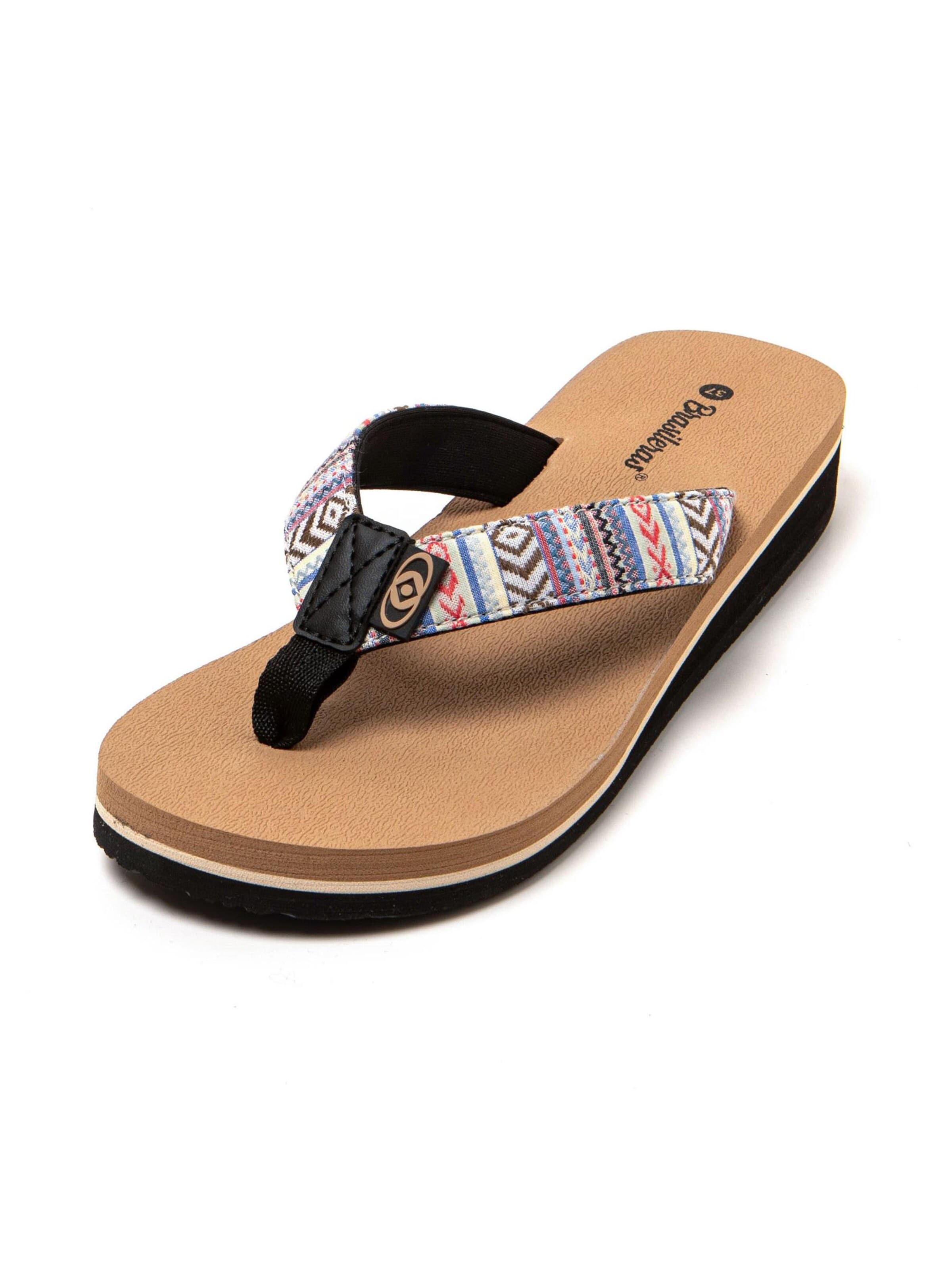 Brasileras Teenslipper 'Maya' in Beige: voorkant