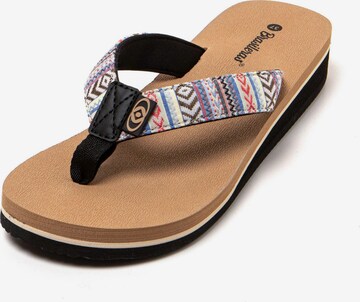 Brasileras Teenslipper 'Maya' in Beige: voorkant