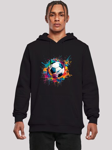 Pull-over 'Bunte Fußball Grafik' F4NT4STIC en noir : devant