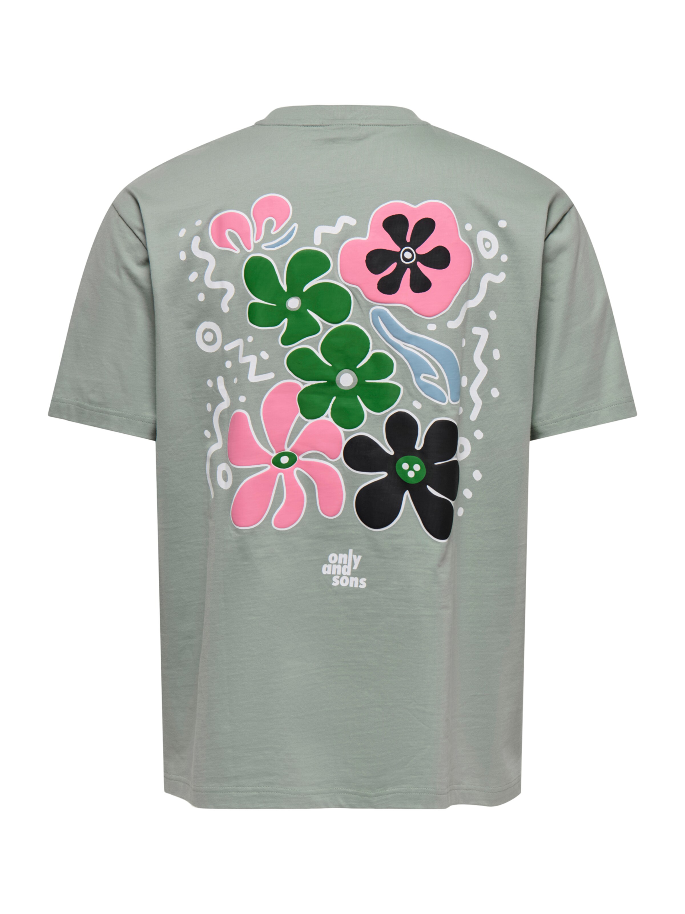 Tricou 'ONSFLEURI' de la Only & Sons pe verde