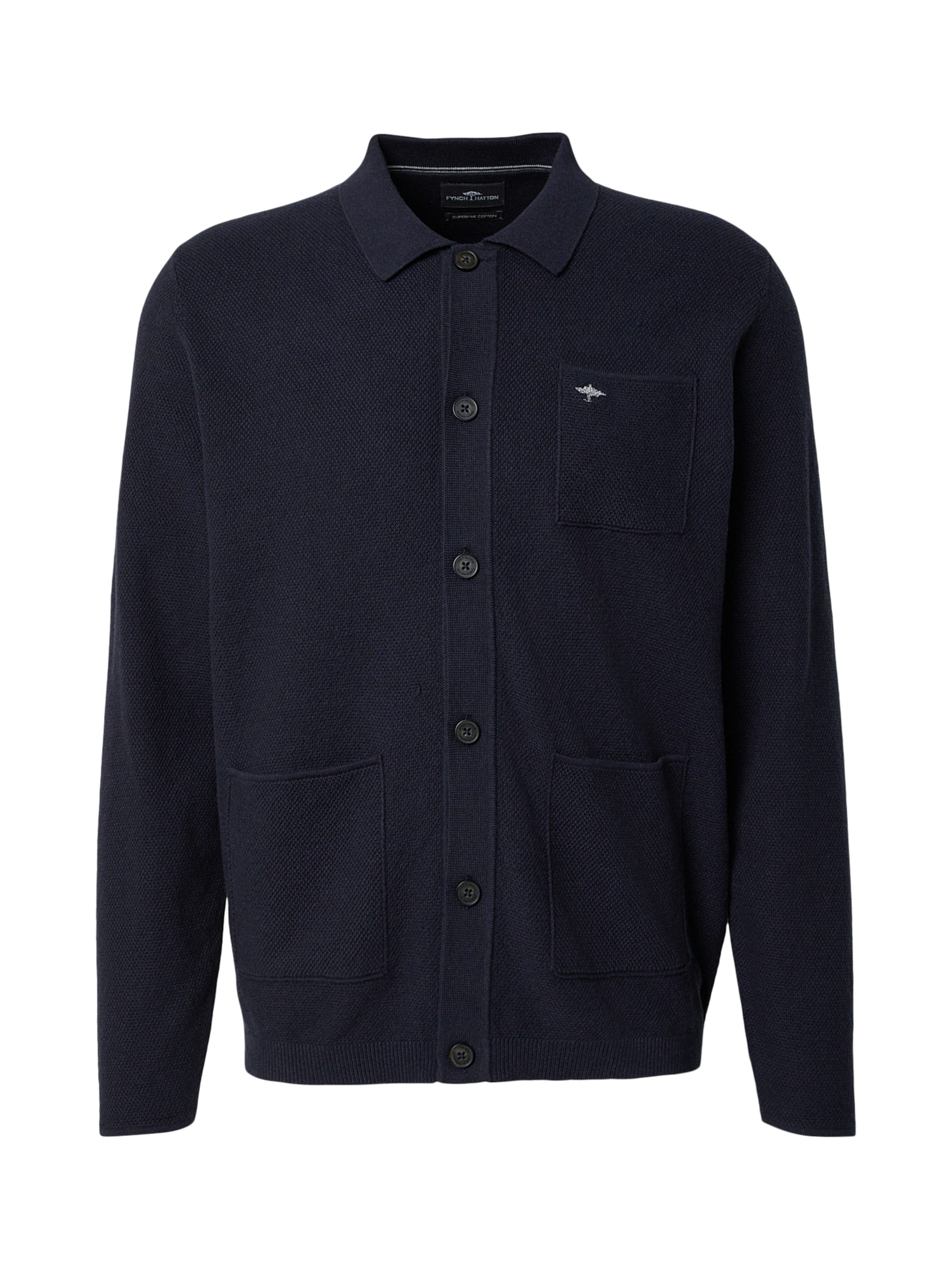 FYNCH-HATTON Kardigán - kék: elől