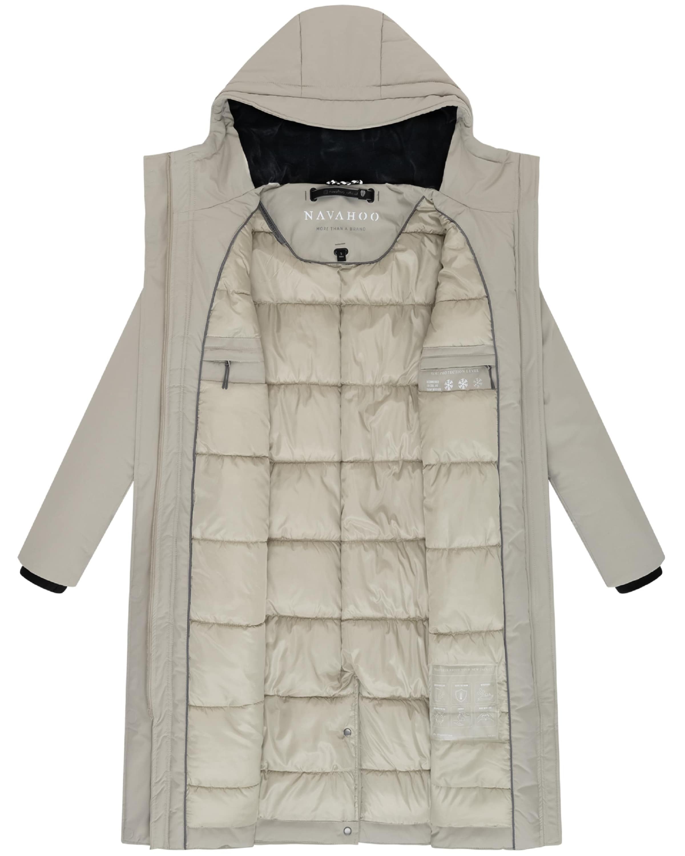 NAVAHOO Wintermantel 'Eismelodie 14' in Grijs