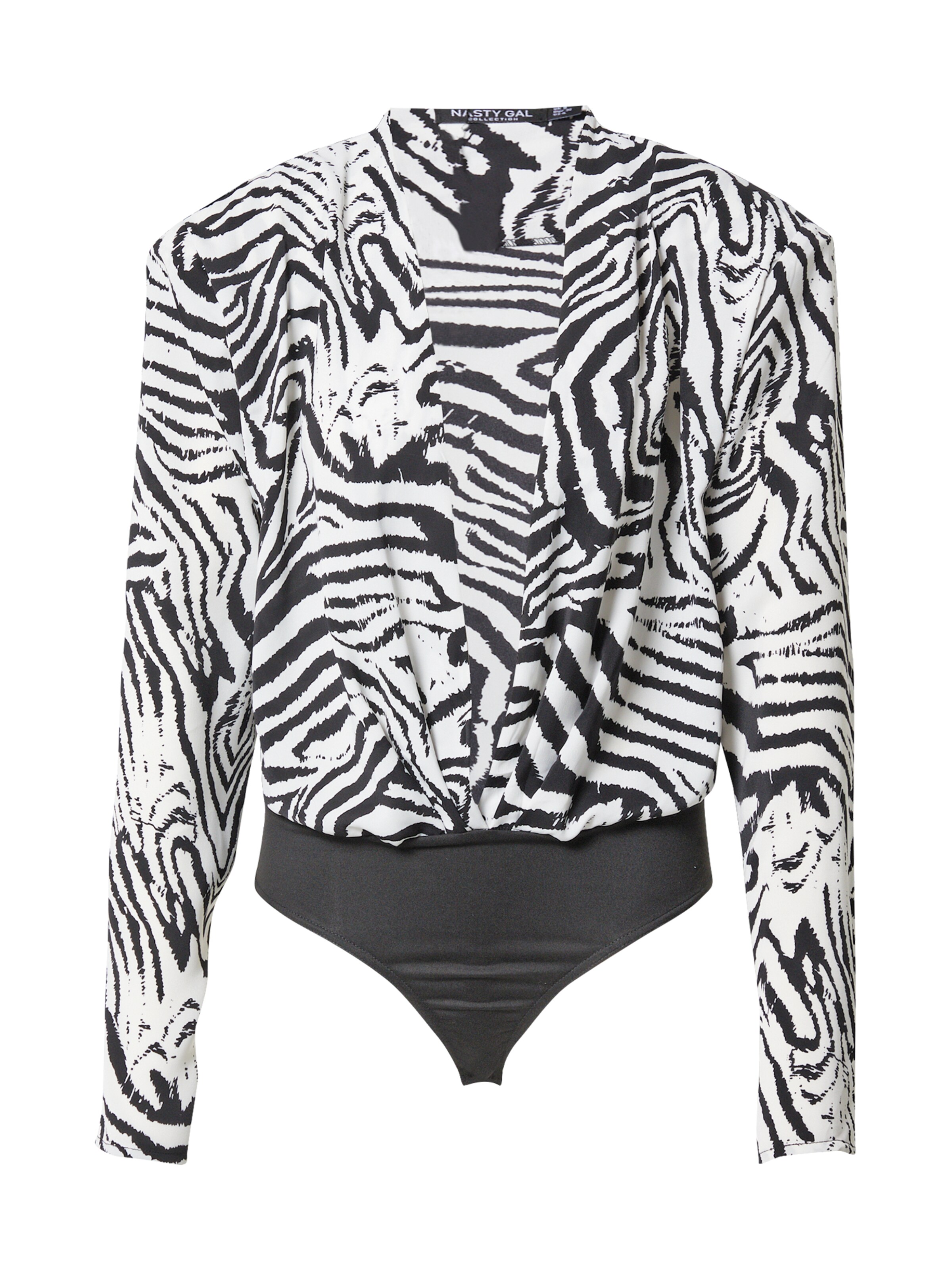 Nasty Gal Blouse bodysuit in Black: front