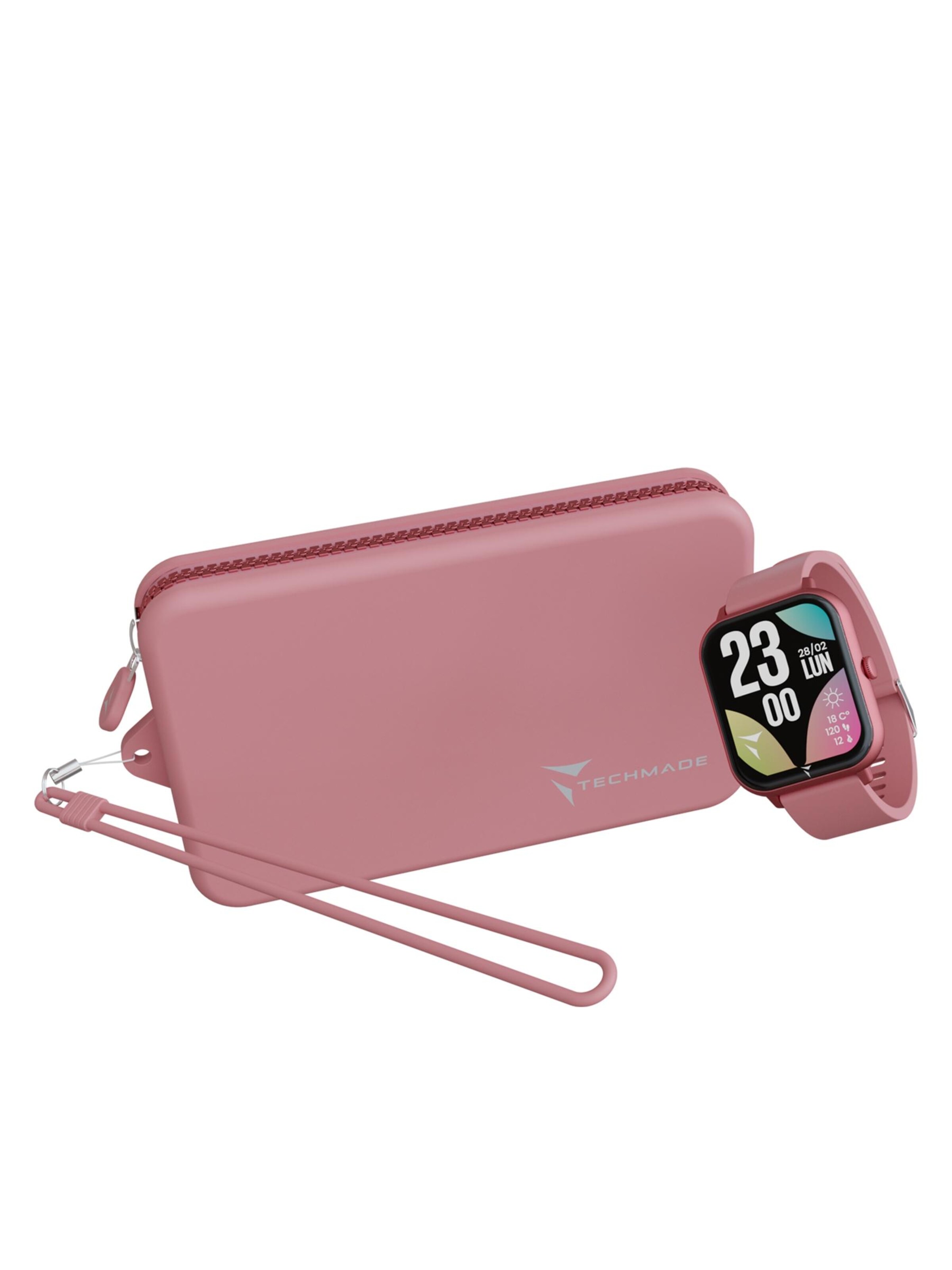 Techmade Digital Watch 'Smart Watch Glow Pink' in Pink