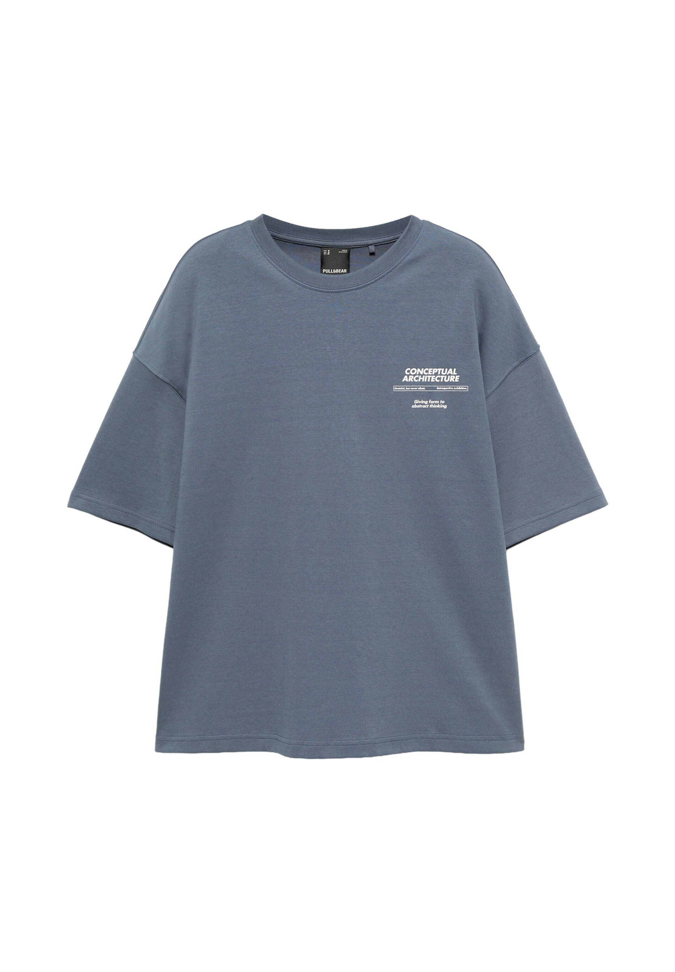 Maglietta in XS Pull&Bear di colore zappiro / grigio chiaro / bianco, Visualizzazione prodotti