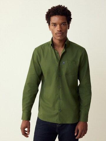 Next Rovný strih Košeľa - Zelená: predná strana