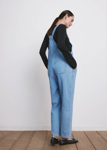MANGO Regular Jean Overalls 'Petomum' in Blue