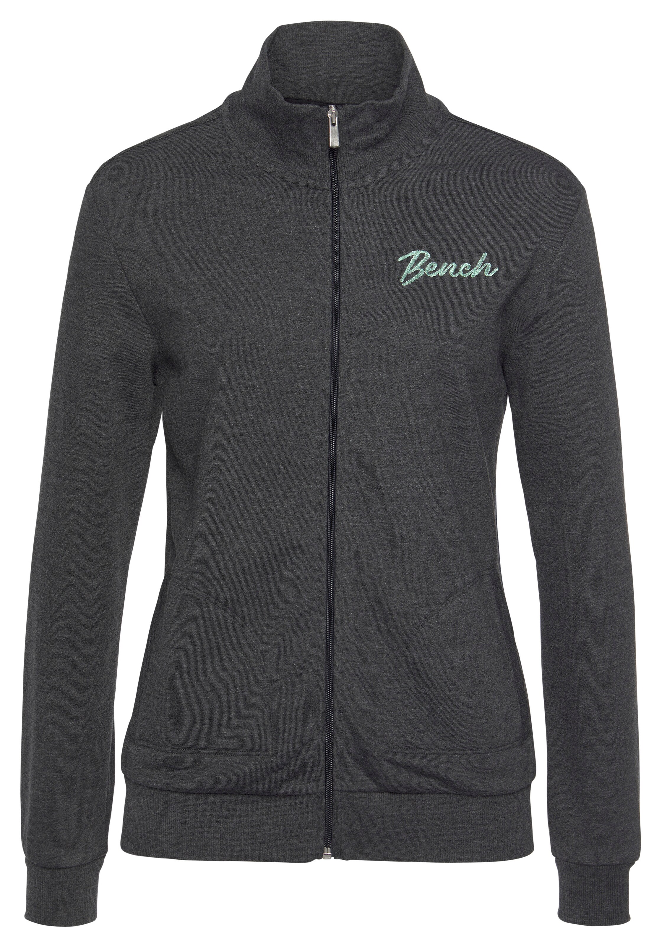 BENCH Sweatjacke in Grau: Vorderseite