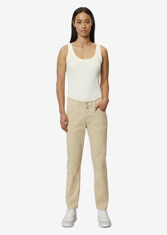 Marc O'Polo Regular Pants 'Theda' in Beige