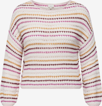 ONLY Carmakoma Pullover in L-XL in beere / orange / hellpink / weiß, Produktansicht