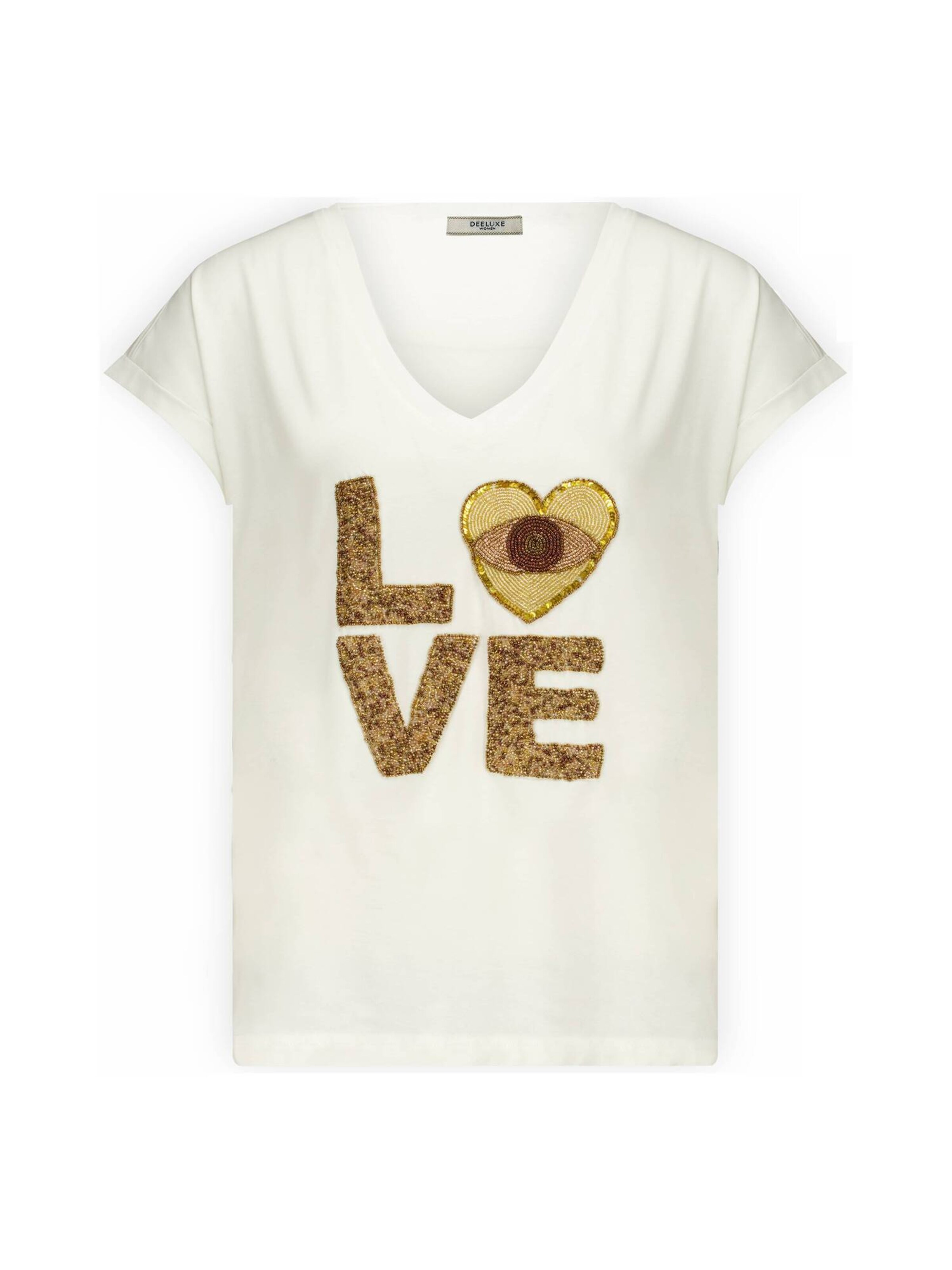 T-shirt ' MYKAMORE ' Deeluxe en blanc : devant