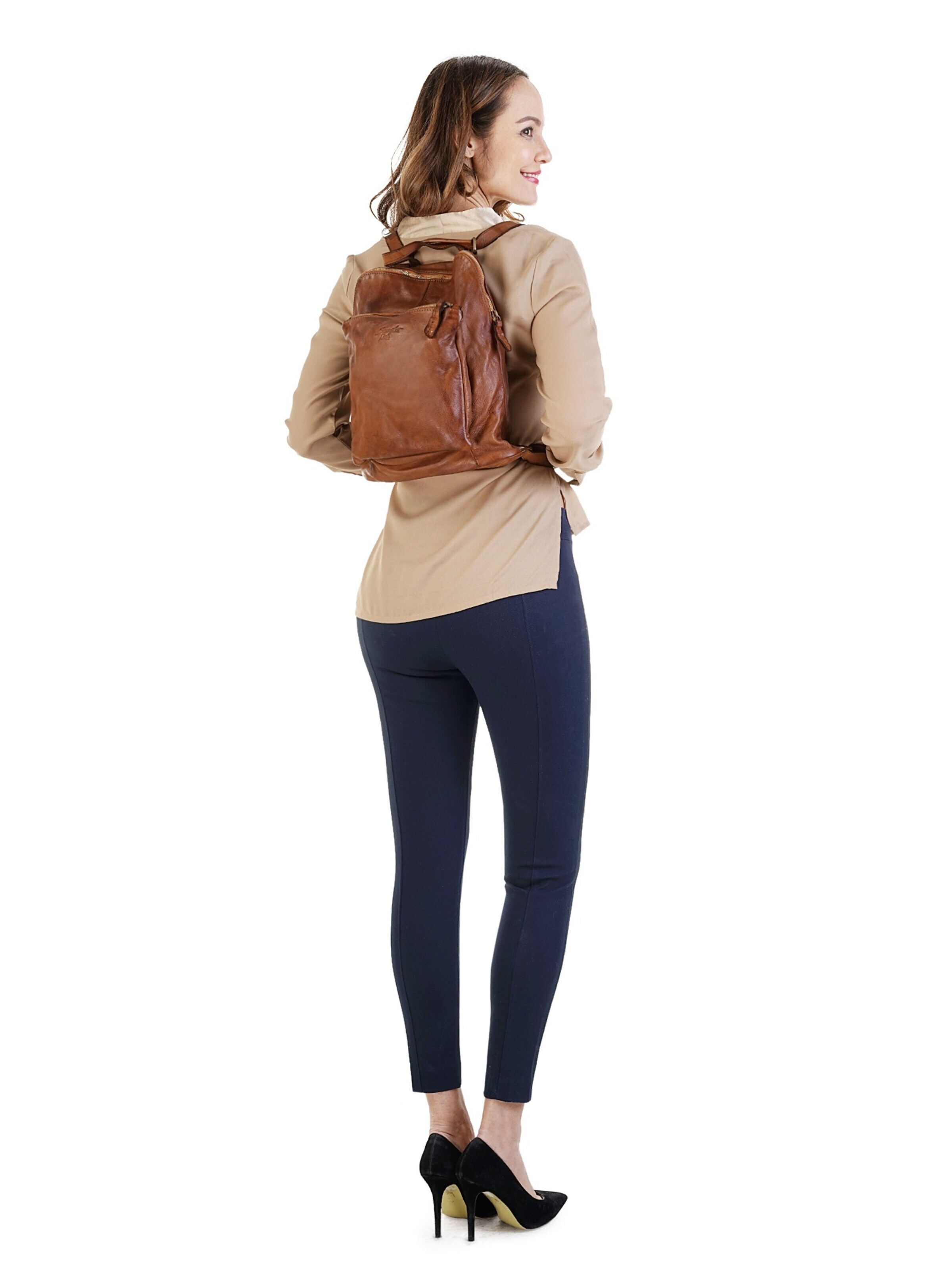 Sac à dos Samantha Look en marron : devant