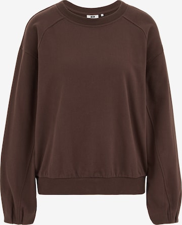 WE Fashion Collegepaita värissä ruskea: etupuoli