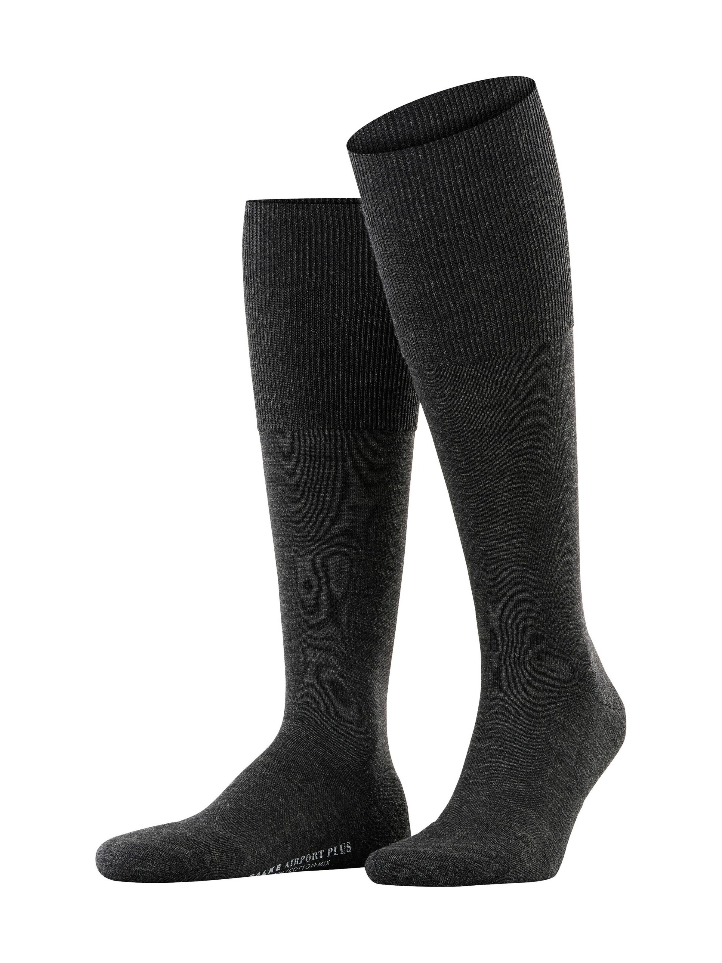 FALKE Knee High Socks 'Airport Plus' in Grey