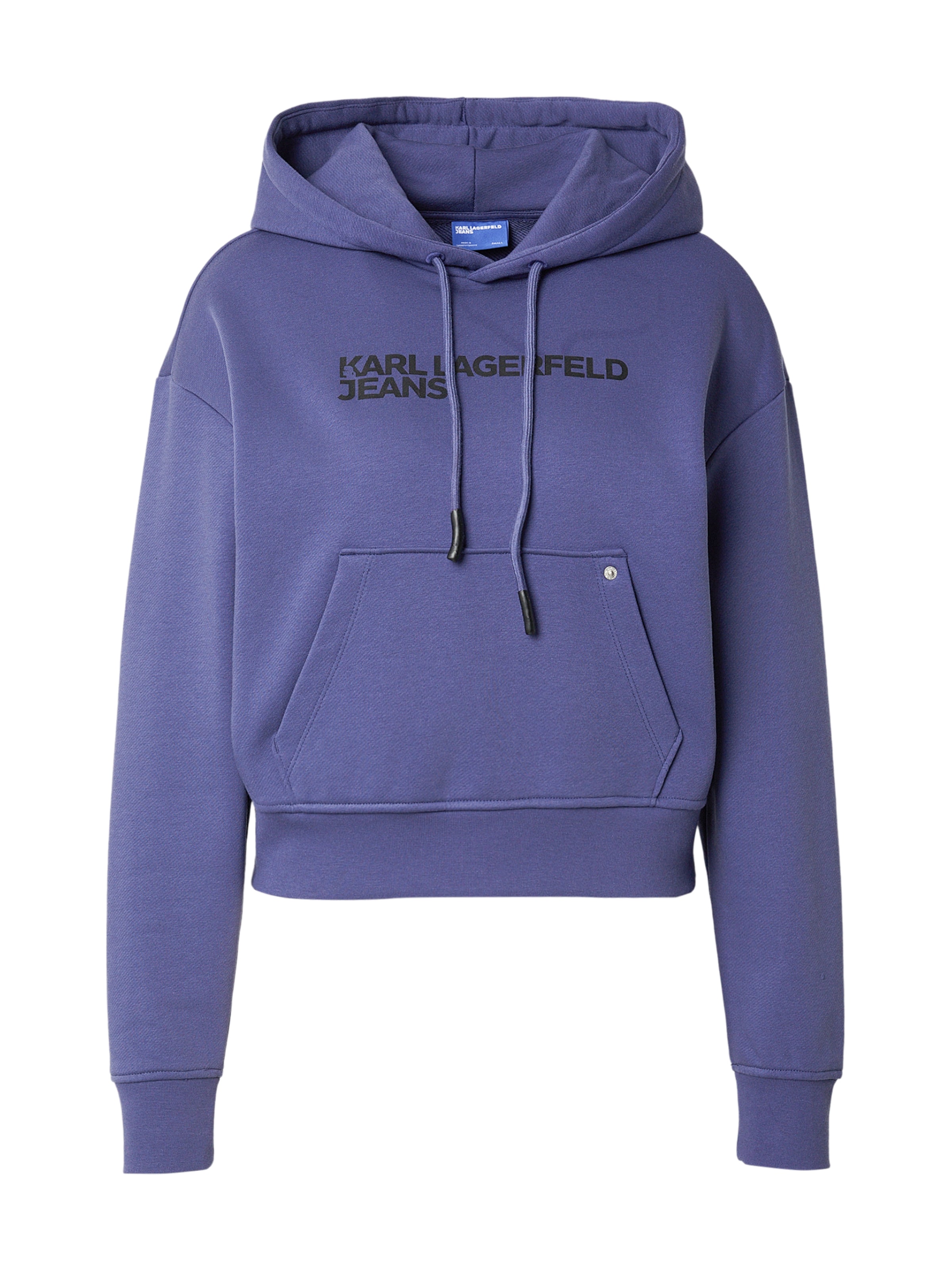 KARL LAGERFELD JEANS Sweatshirt in de kleur Enziaan / Zwart / Wit, Productweergave