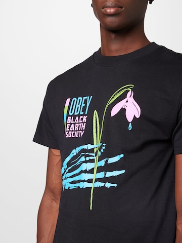 Obey Shirt 'BLACK EARTH SOCIETY' in Zwart