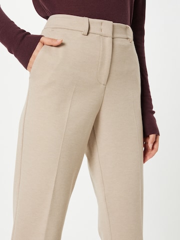 s.Oliver BLACK LABEL Regular Trousers with creases in Beige