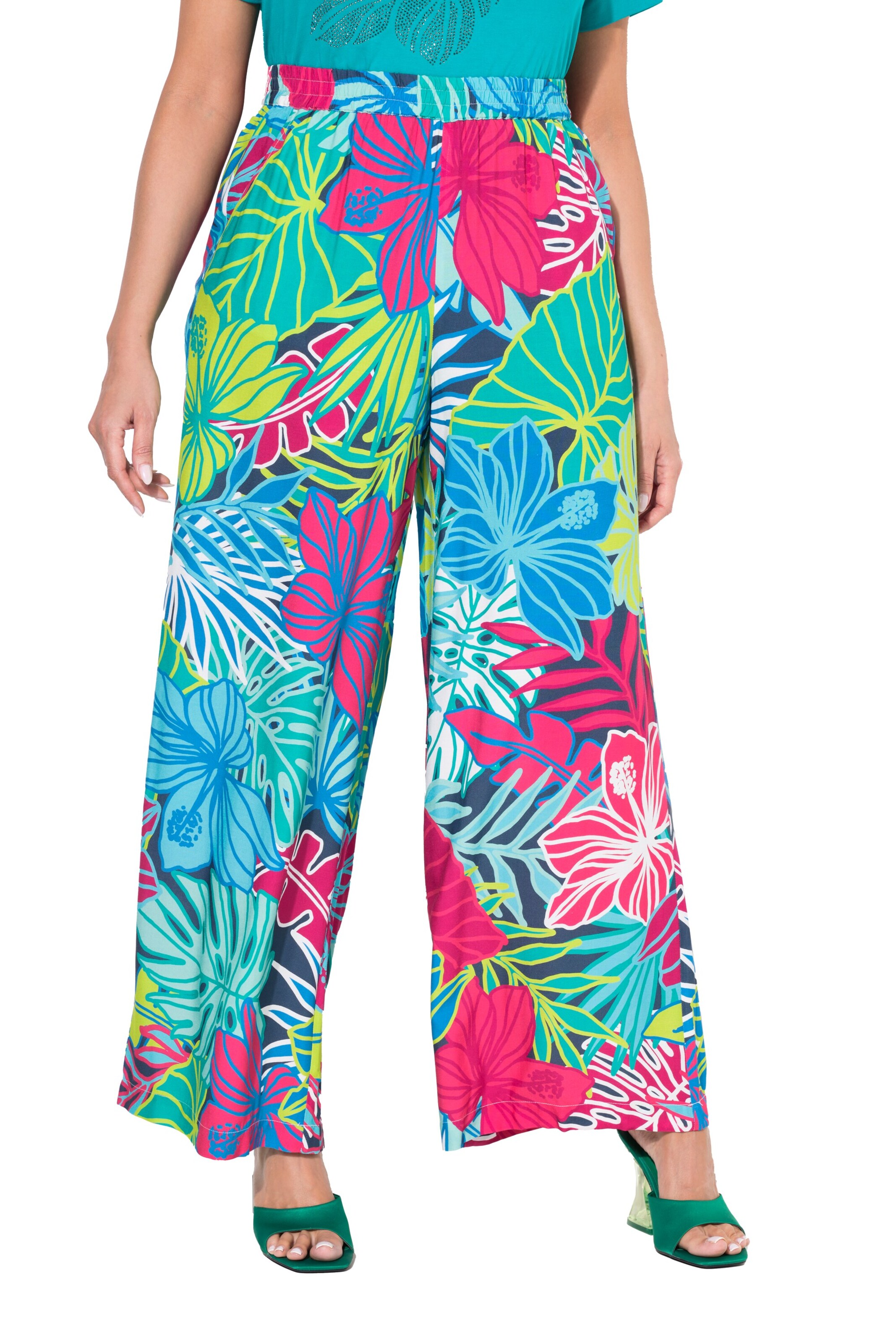 Ulla Popken Wide leg Pants in Blue: front