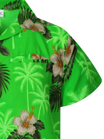 King Kameha Shirt 'Small Flower'‌‌‌‌‌‌‌‌ in Grün