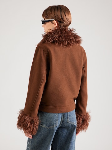 Monki Between-season jacket in Brown