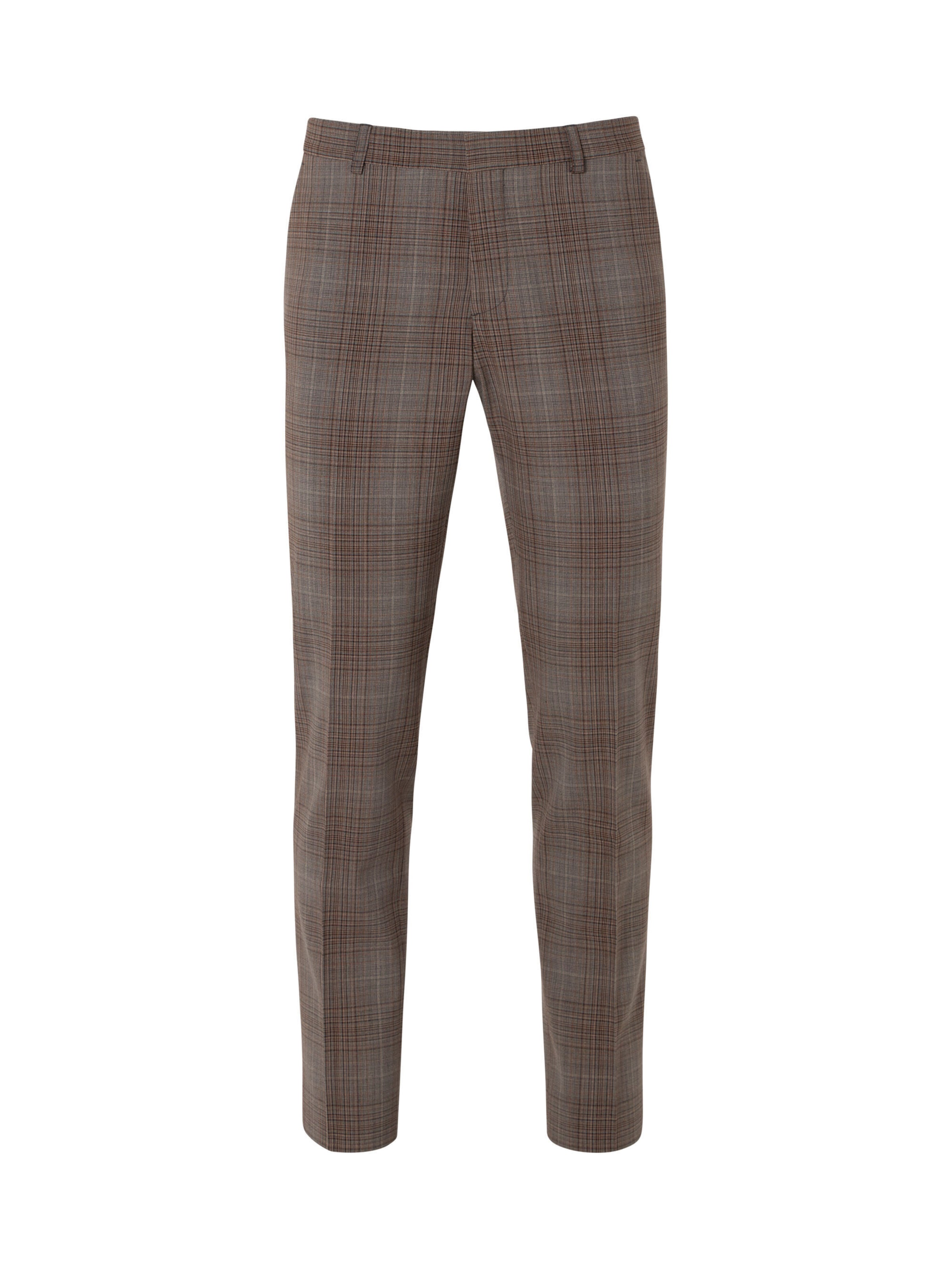 BENVENUTO Slimfit Anzughose 3888, in Slim Fit, Model trägt Größe 50 in Braun: Vorderseite