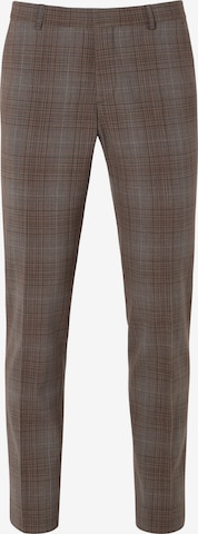 Coupe slim Pantalon BENVENUTO en marron : devant