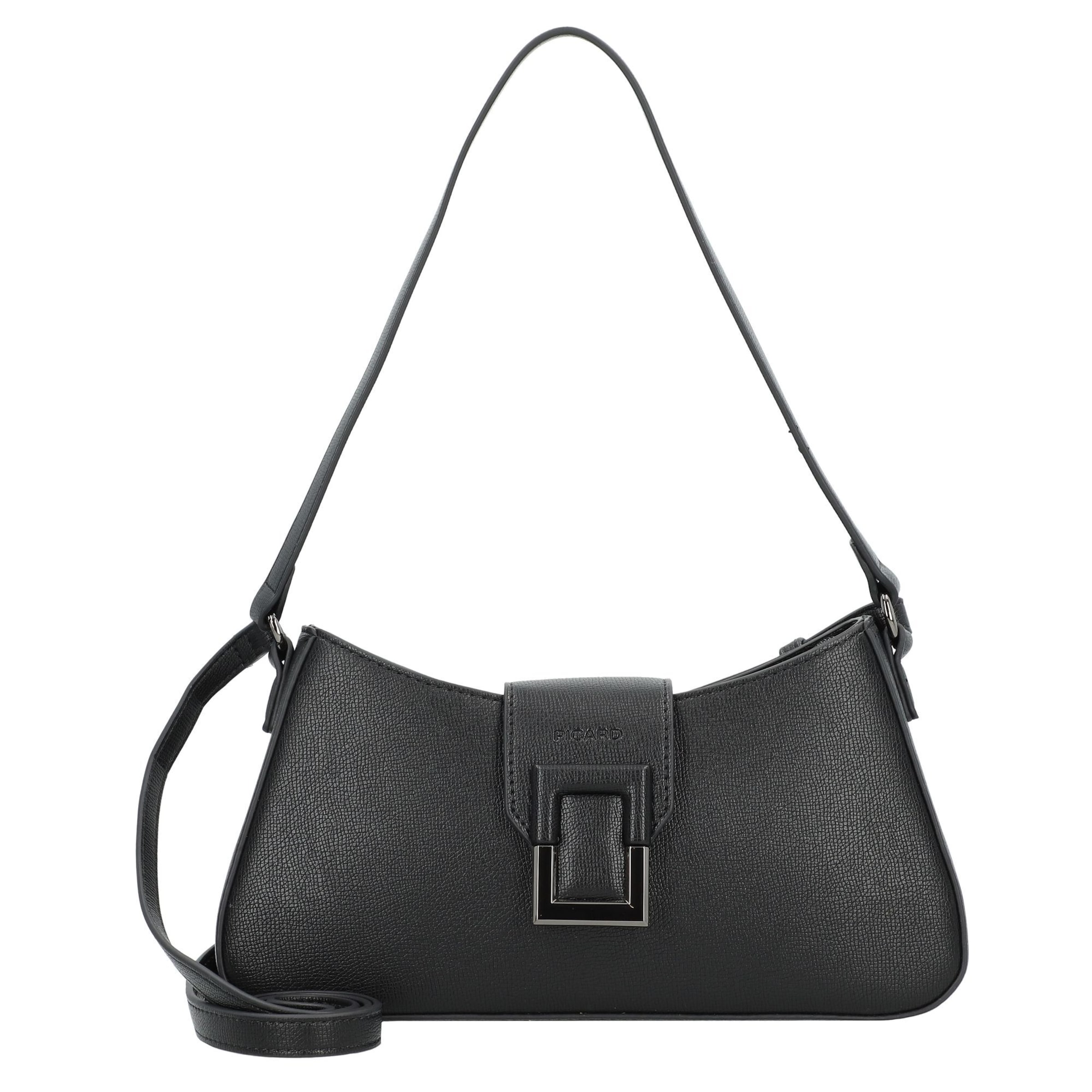 Picard Schultertasche 'Locco' in Schwarz: Vorderseite