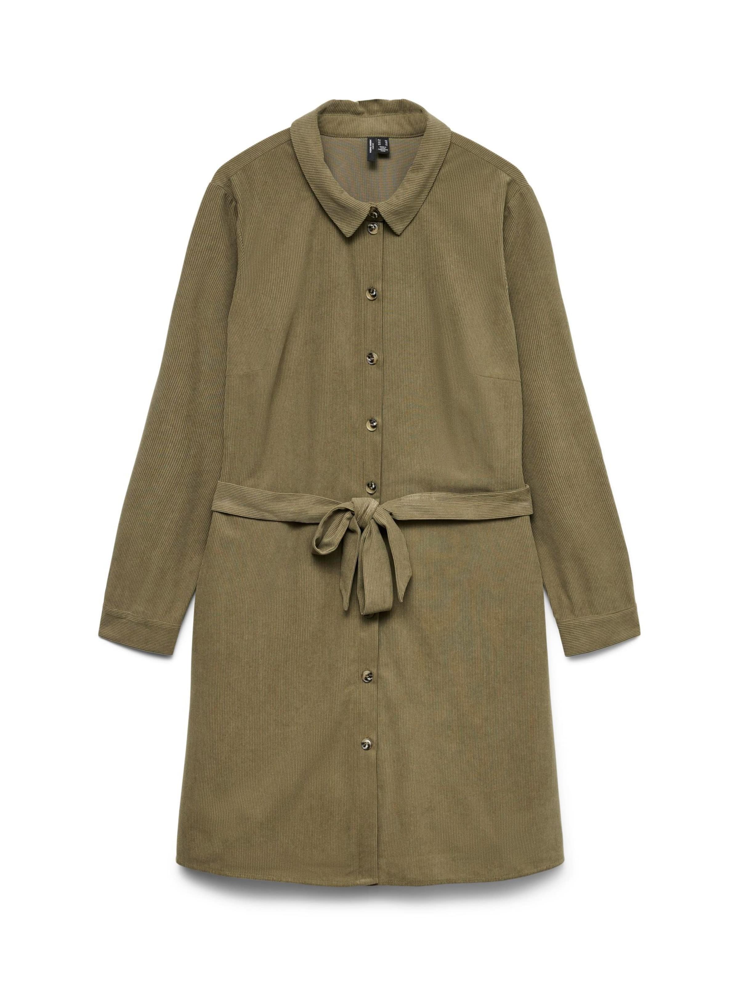 Robe-chemise 'VMCELLY' Vero Moda Curve en vert : devant