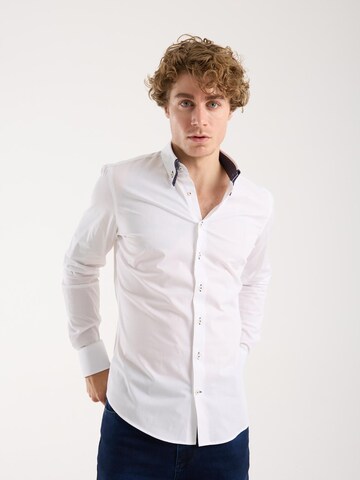 Slim fit Camicia business di 7Camicie in bianco: frontale