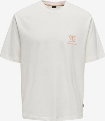 T-Shirt 'MILO' Only & Sons en blanc : devant