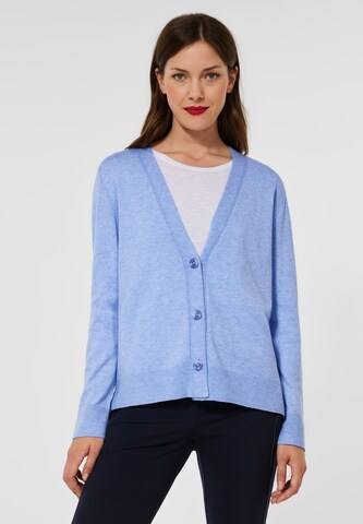 STREET ONE Knit Cardigan in Blue: front