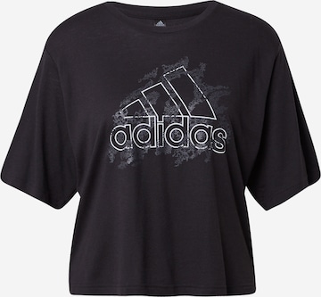 Tricou funcțional de la ADIDAS SPORTSWEAR pe negru: față