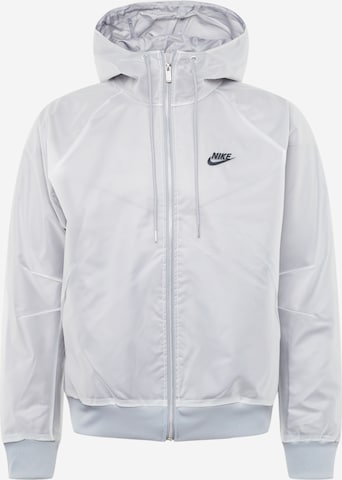 Nike Sportswear Prehodna jakna 'CIRCA WINDRUNNER' | siva barva: sprednja stran