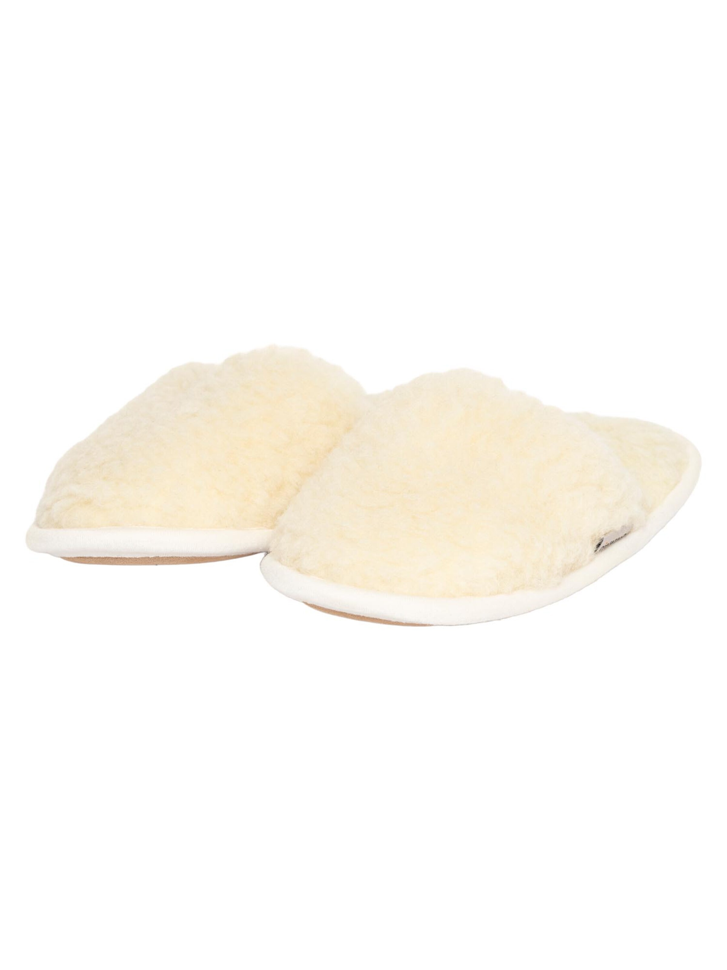 Gottstein Slipper 'Curly Wool' in White