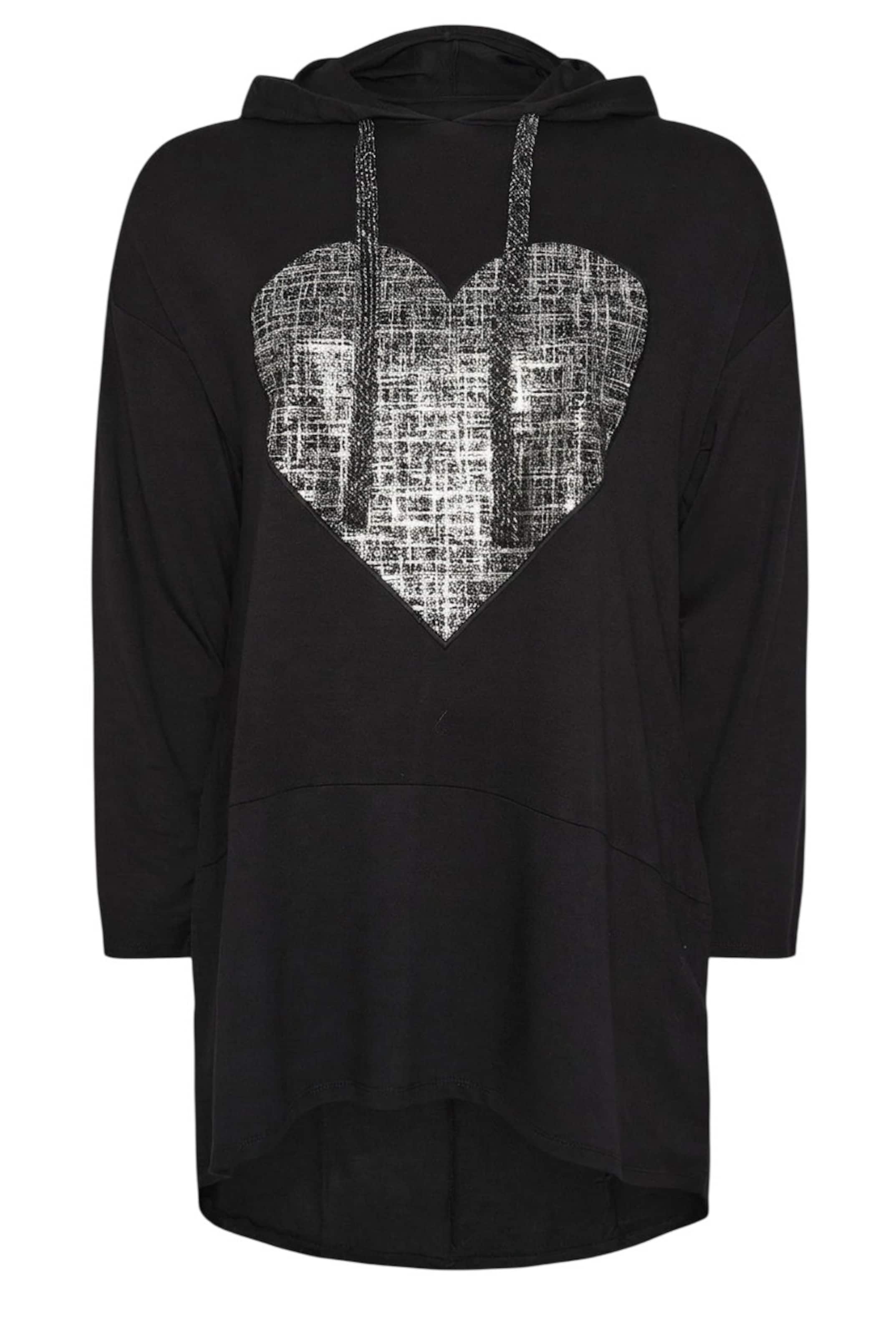 Sweat-shirt Stil Diva en noir : devant