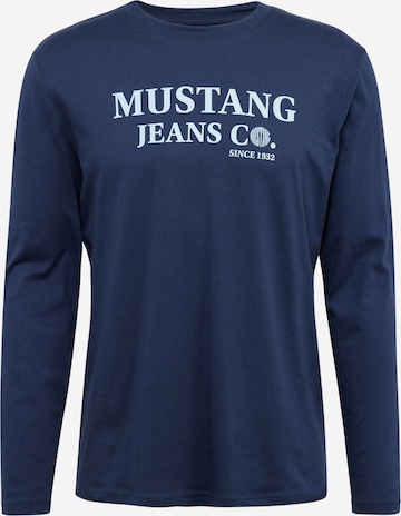 MUSTANG Shirt 'ASHEVILLE' in Blauw: voorkant