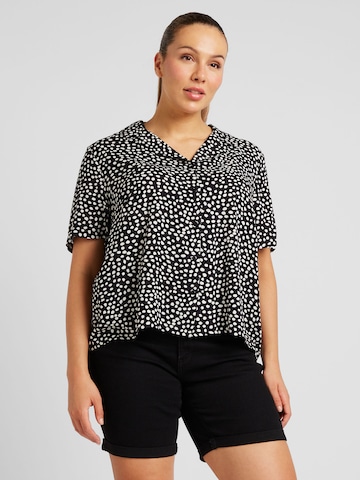 Camicia da donna 'TALA' di PIECES Curve in nero: frontale