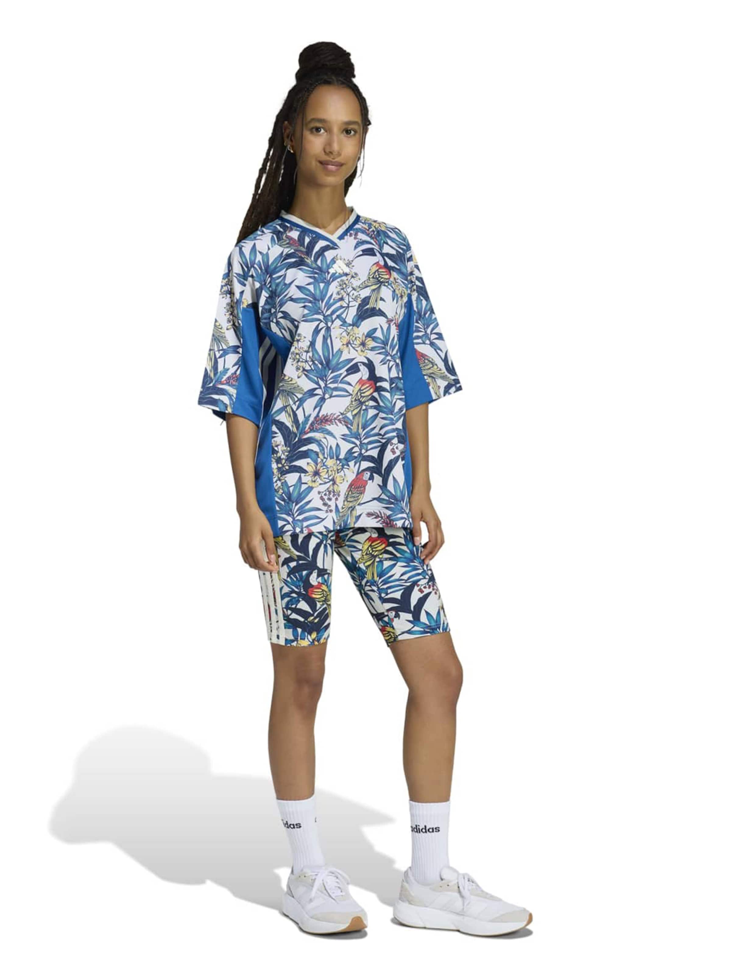 ADIDAS SPORTSWEAR Skinny Sportbroek 'Adidas x Farm Rio' in Wit