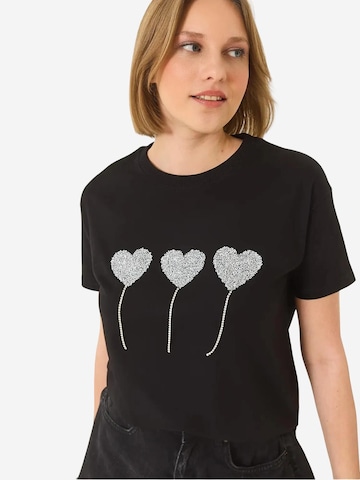 T-shirt Bianco Lucci en noir